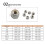 80PCS Stainless Steel Hex Nuts Kit 8 Sizes Nylon Insert Lock Nuts 10