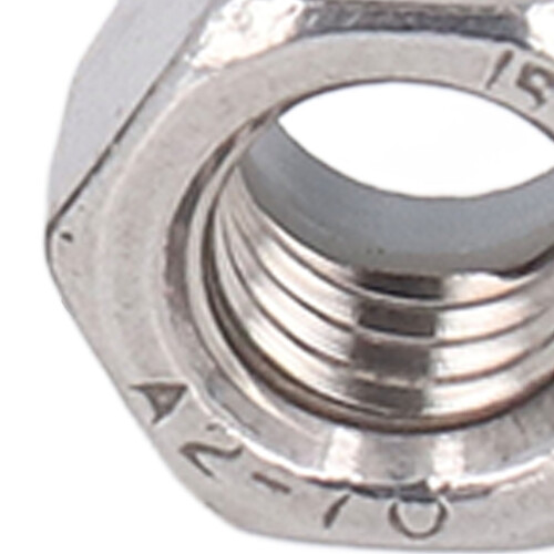 80PCS Stainless Steel Hex Nuts Kit 8 Sizes Nylon Insert Lock Nuts 2
