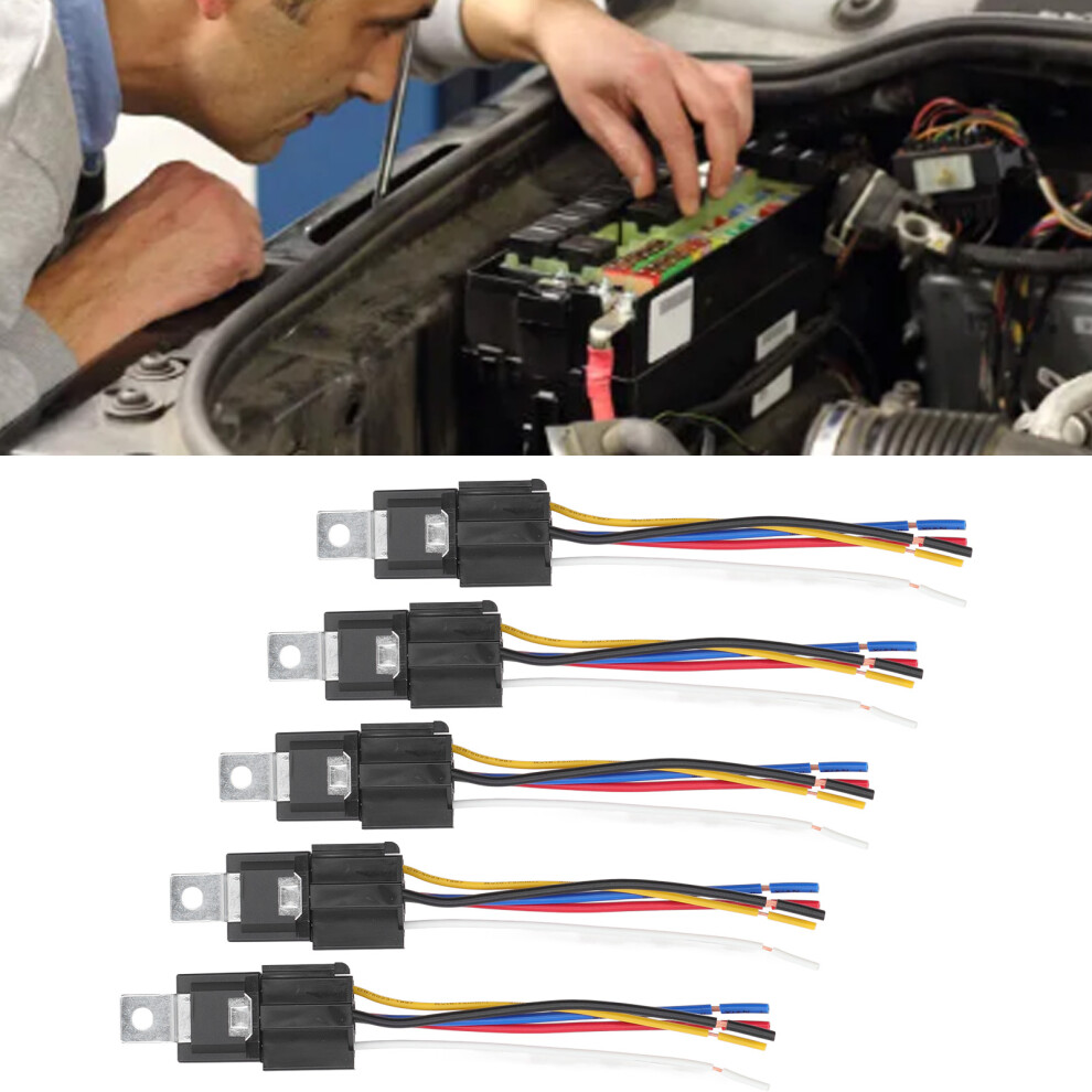 Compact 5 Pin Automotive Relay Kit 12V 40A With Copper & Abs 8331339269120