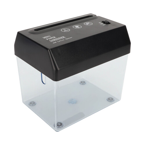 Versatile USB & Battery Paper Shredder with Transparent Waste Basket