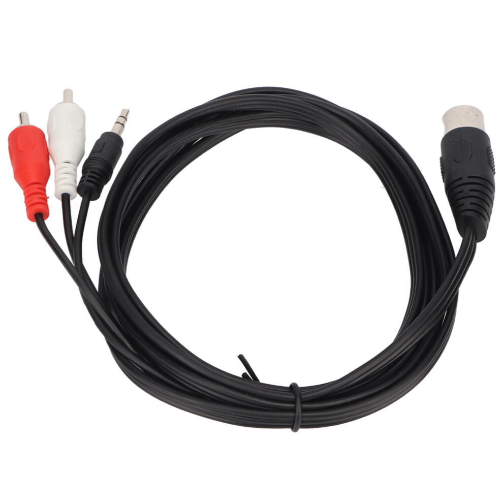 Durable 5.9Ft Din 8 Pin To 3.5Mm Rca Audio Cord For Amplifiers 8041339280925