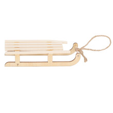 Miniatur-Schlitten, Naturholzfarbe, 12,5  4,4 cm