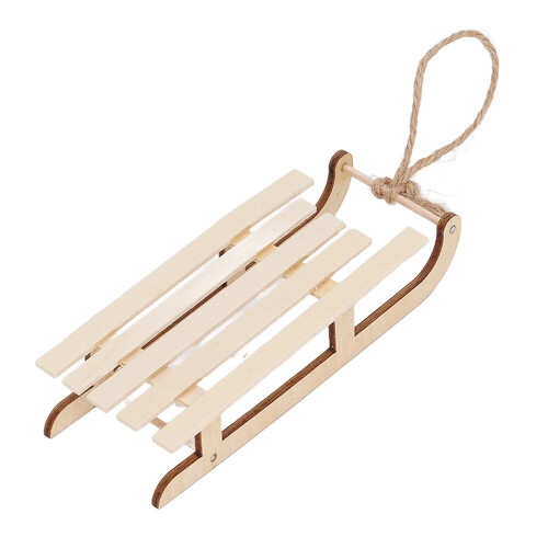 Miniatur-Schlitten, Naturholzfarbe, 12,5  4,4 cm 1