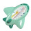 Multifunctional Baby Bath Thermometer Airplane Shape 11cm Green 6