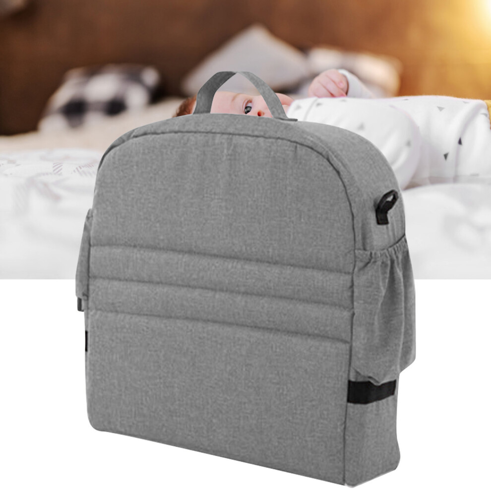 Fold Travel Crib with Mosquito Curtain, Waterproof & Detachable, Grey-image-OPC-PJJ2WBT-NEW