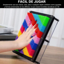 Colorful 3D Pin Art Board Toy 17.8x12.5cm Handprint Mold for Kids