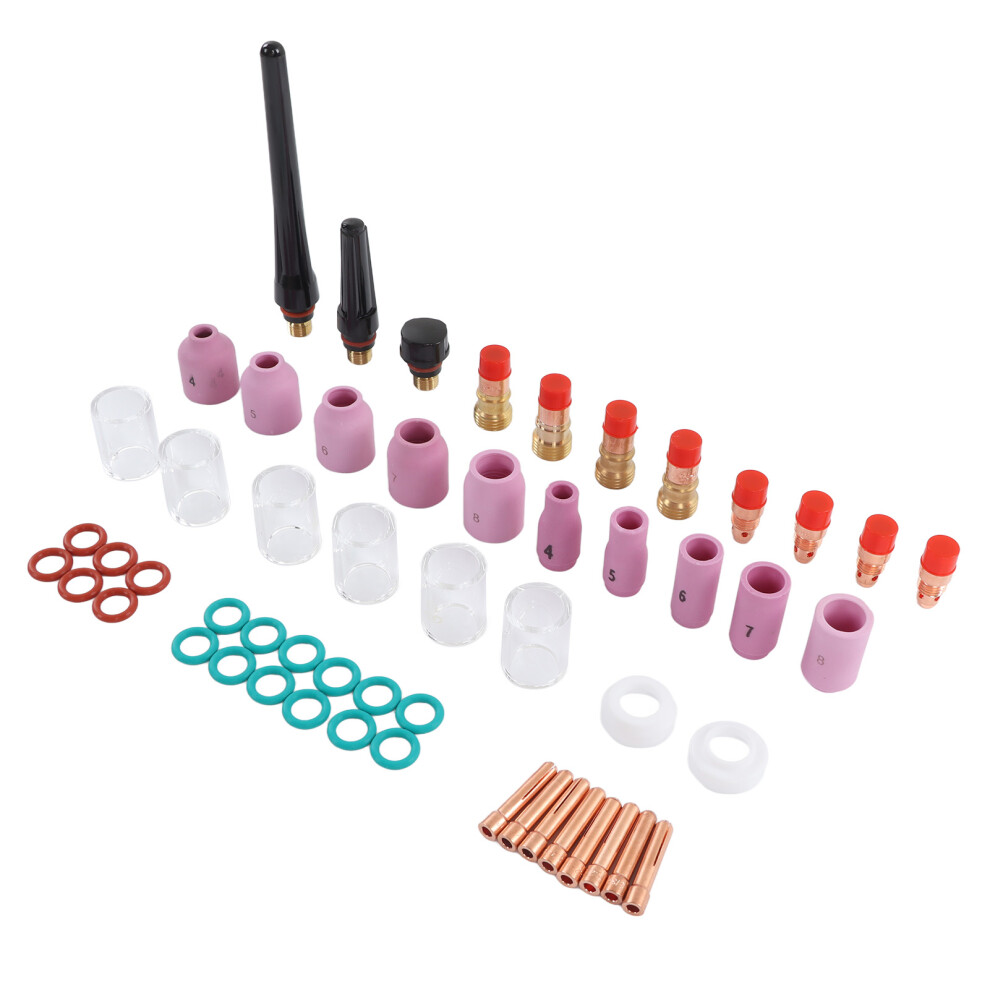 55Pcs Tig Welding Accessory Set For Wp17 18 26, Copper & Ceramic 4611339290572