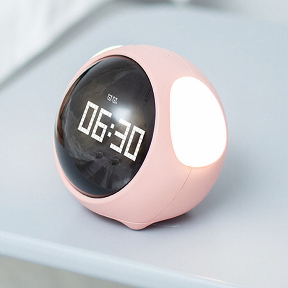 Cute Pink Dog Shape Alarm Clock with 5 Alarms & Night Light Function