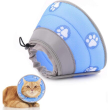 (L, blue) Cat Cone Recovery Collar, Adjustable Cat Collar Soft Cone, Protective Cat Recovery Collar Cat Elizabethan Collar to Stop Licking