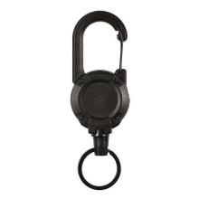 (1pcs, black) Heavy Duty Retractable Key Chain Keyring Id Badges Holder W/steel Wire Rope Easy To Use