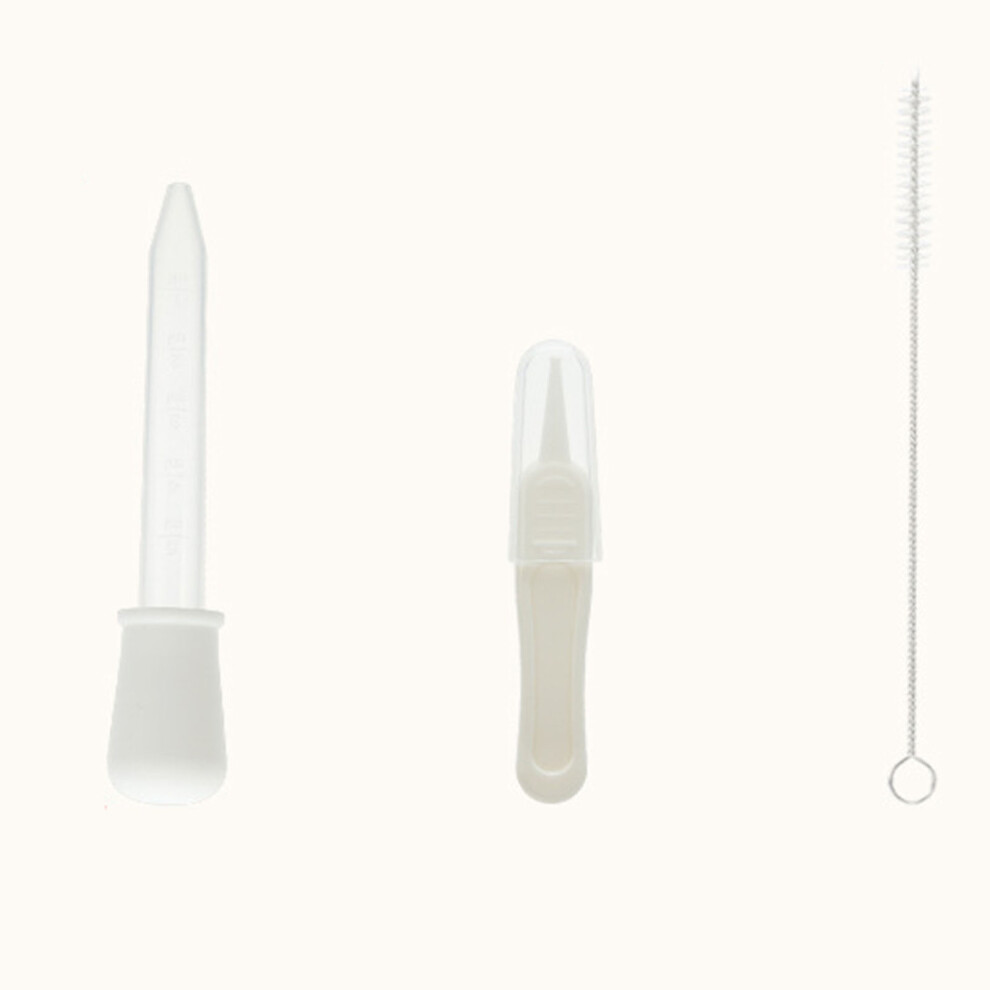 5Pcs Baby Nose Sucker & Medicine Feeder Set, Pp Pink