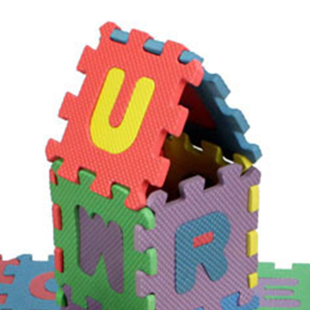 36pcs Multicolor EVA Alphabet Puzzle Play Mat for Kids, 12x12cm