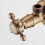1pcs Triangular Valve 1/2" Eight Character Valve Triangular Valve Antique Brass Suitable for Bathroom Kitchen Sink 3
