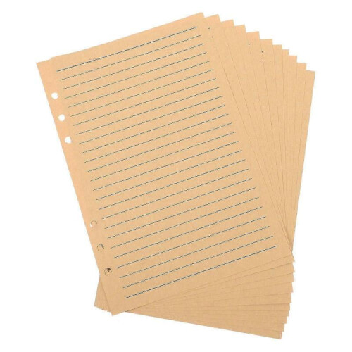 A5 Refillable Notebook Insert Loose Leaf College Ruled Paper for Journaling Students Artists Professionals 80 Sheets