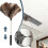 (Beige) Retractable Stainless Steel Ostrich Feather Duster 3