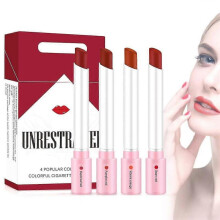 Matte Cigarette Lipstick Pack Set, 4 Colors Long Lasting Waterproof Liquid Lipstick, Red Moisturizer Smooth Lip Stick