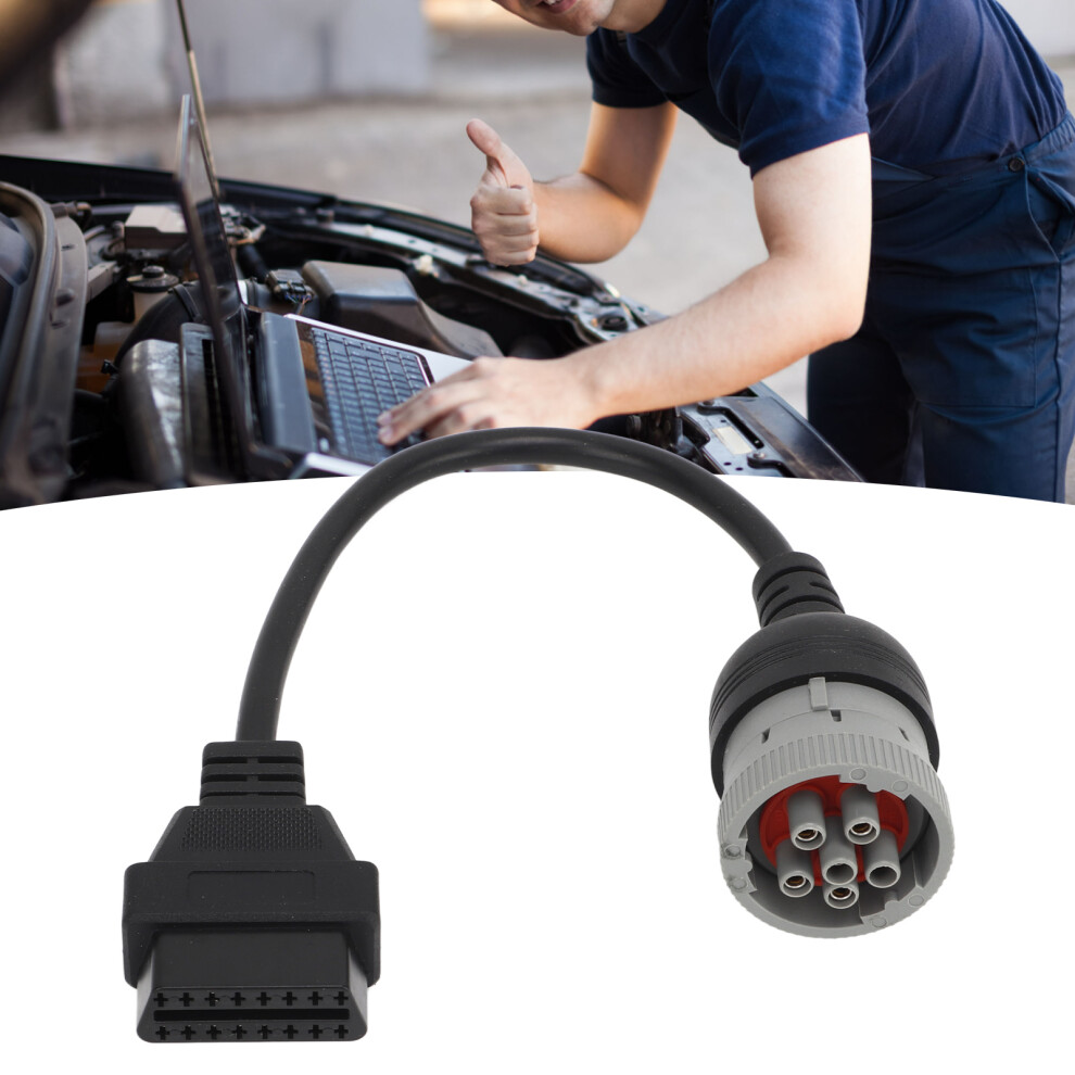 Obd1 To Obd2 Diagnostic Adapter Cable 6Pin To 16Pin For Heavy Truck Vehicle 3121339299518