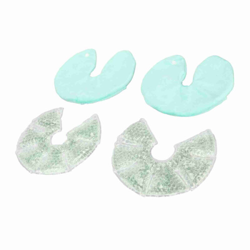Comfortable Green Gel Breast Pads: Reusable Hot/Cold Compress 1 Pair 2