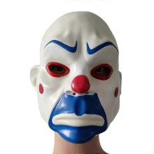 (B) Clown bank robber latex mask role play Halloween adult costume props