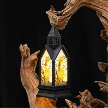 (scarecrow) Halloween Decoration Indoor Haunted House Candle Lantern with LED Light, Hanging Spooky Halloween Lantern for Outdoor Home Room Door Party