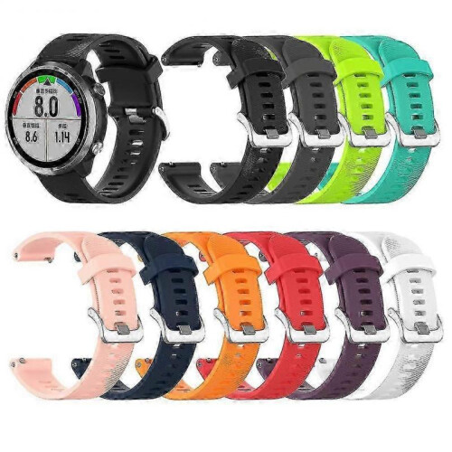 (white) For Garmin forerunner 245 645 Music Silicone Replacement Watch Wrist Strap Band 2
