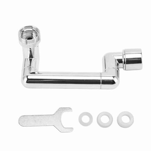 Chrome Copper ABS Telescopic Swivel Faucet Extender for Kitchen Wash Basin 1
