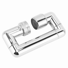 Chrome Copper ABS Telescopic Swivel Faucet Extender for Kitchen Wash Basin