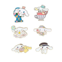 6 Pack Kawaii Cinnamoroll Enamel Brooches Cute Cartoon Anime Lapel Pins Clothes Accessories Diy Crafts Decoration Gifts