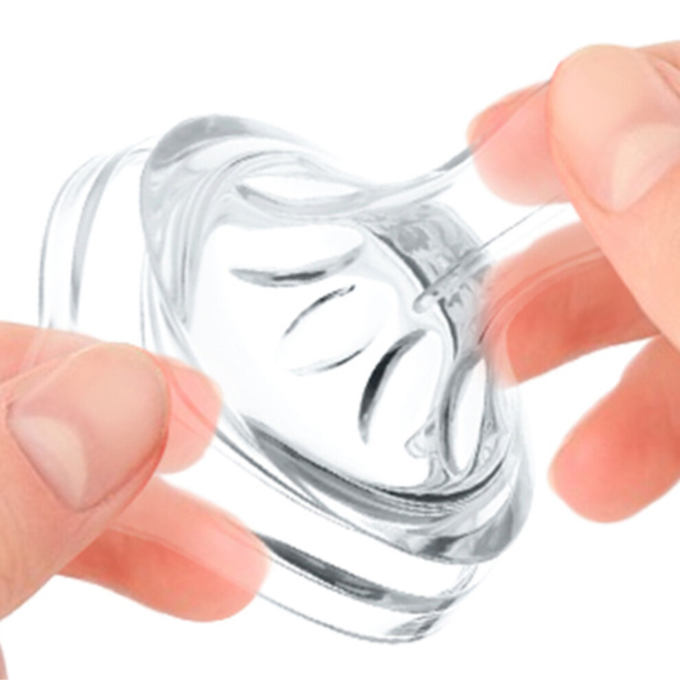 Transparent Silicone Bottle Nipples for Babies 12m+ Set of 4