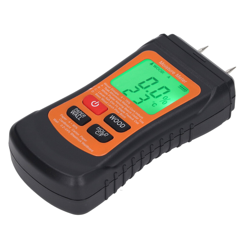 Handheld Wood Moisture Meter Lcd Display Resistance Tester 4-75% 4971339317861