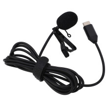 Omnidirectional Clip-On Lavalier Mic for Insta360 X2 X3, 1.5m, Type C