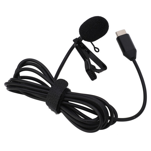 Omnidirectional Clip-On Lavalier Mic for Insta360 X2 X3, 1.5m, Type C