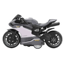 Pull Back Alloy Motorcycle Toy for Kids, 9cm Grey Collectible Model