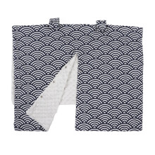 Baby Stroller Sun Shade Full Cotton Windproof UV Cover Black Waves 73x103cm