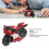 Pull Back Alloy Motorcycle Toy - Red, 9cm Kids Gift Collection 4