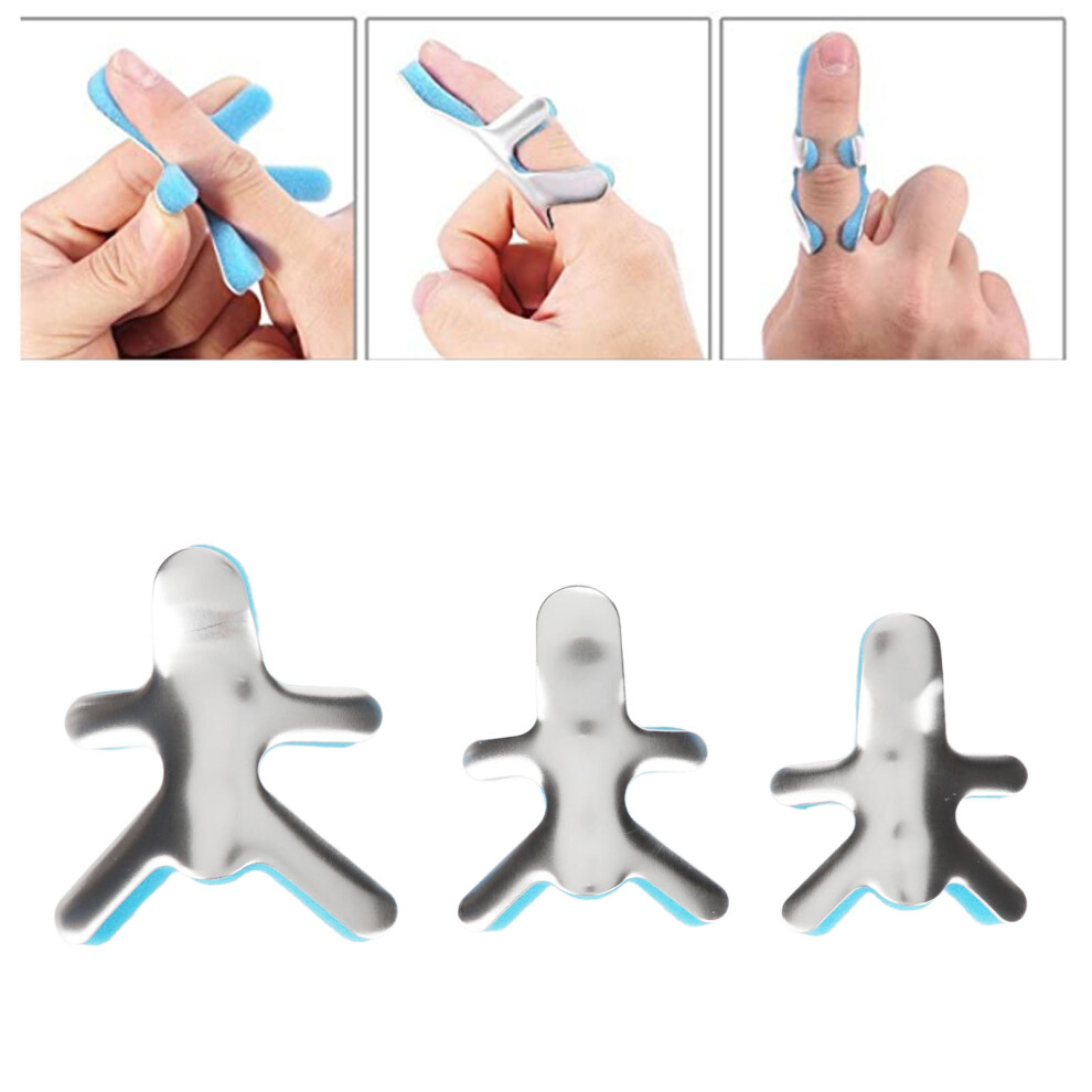 Breathable Finger Support Splint with Aluminum & Sponge - 3 Pack