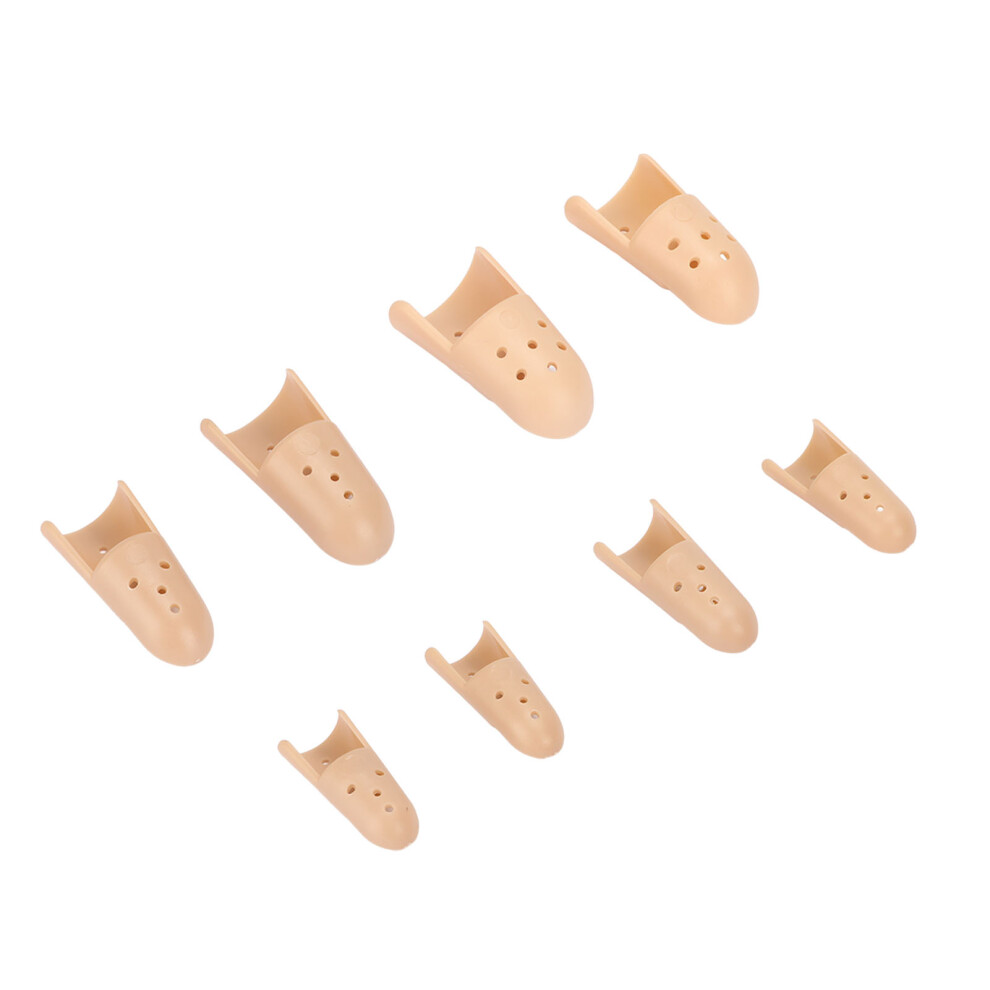 8pcs Skin Color Plastic Finger Splints for Support & Stabilization