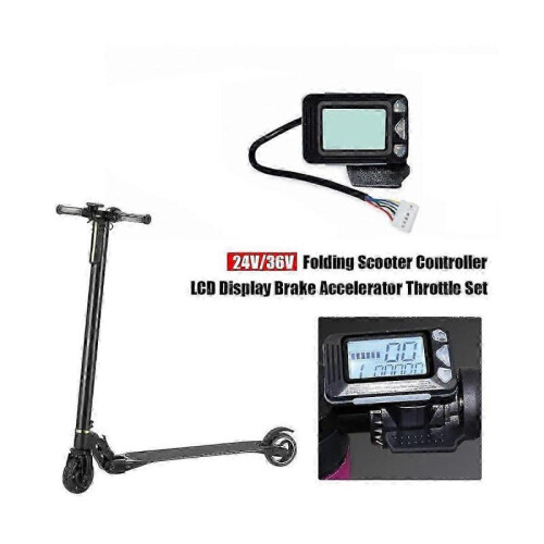 36V 350W Folding Scooter Controller Kit Electric Scooter Controller LCD Display Brake Accelerator T 1