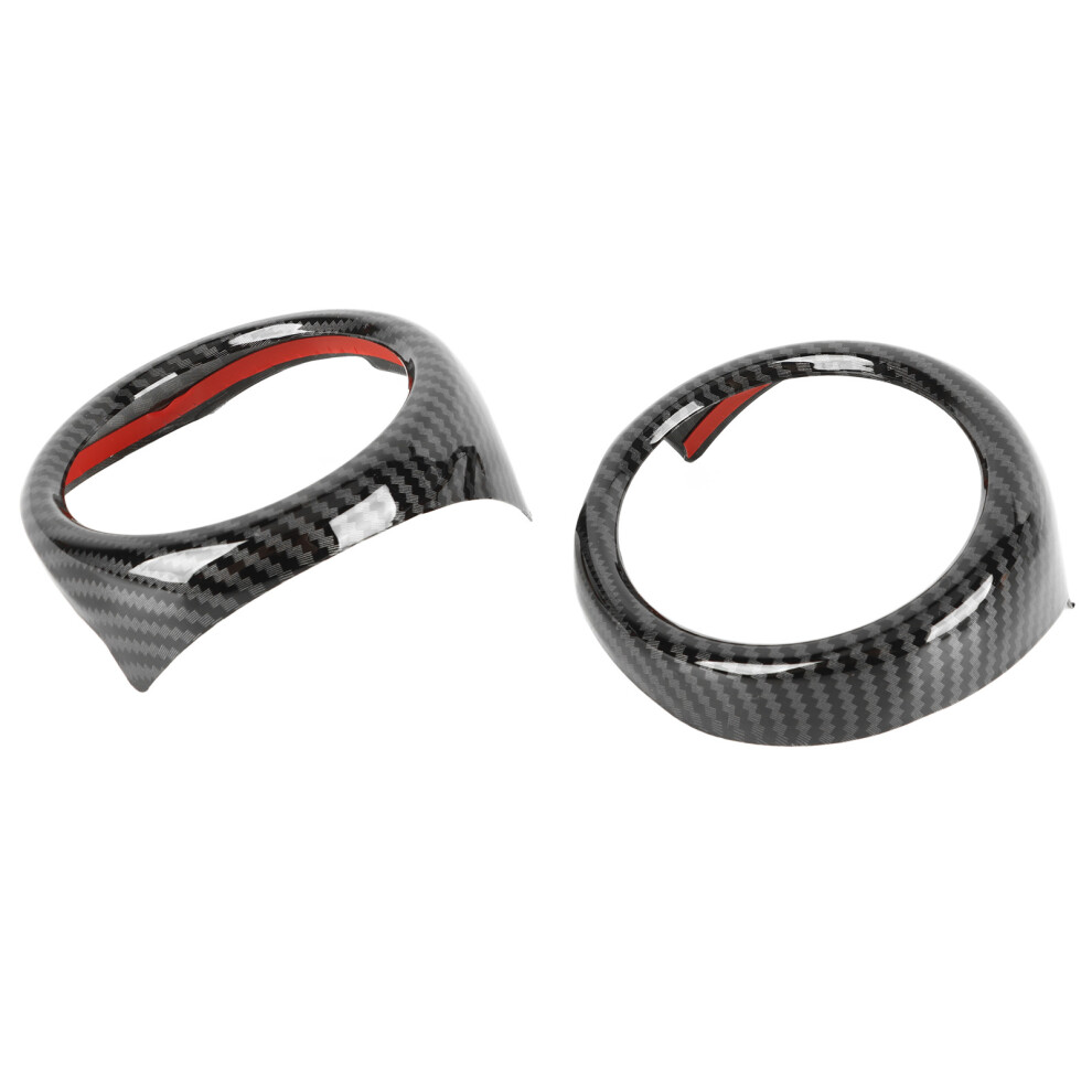 2Pcs Carbon Air Vent Cover For R55 R56 R60 2006-2016 Grain 9371339330023