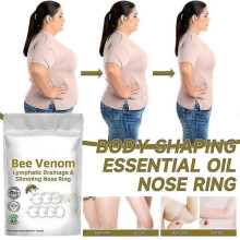 (2pcs) 1/2/3 Bags Bee Venom Lymphatic Drainage Nose Ring, Bee Venom Lymphatic Drainage & Slimming 2024 New