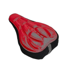 (Red) Lebanghui Mountain Bike 3d Saddle Cover Thick Breathable Super Soft Bicycle Seat Cushion Silicone Sponge Gel
