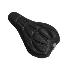 (Black) Lebanghui Mountain Bike 3d Saddle Cover Thick Breathable Super Soft Bicycle Seat Cushion Silicone Sponge Gel