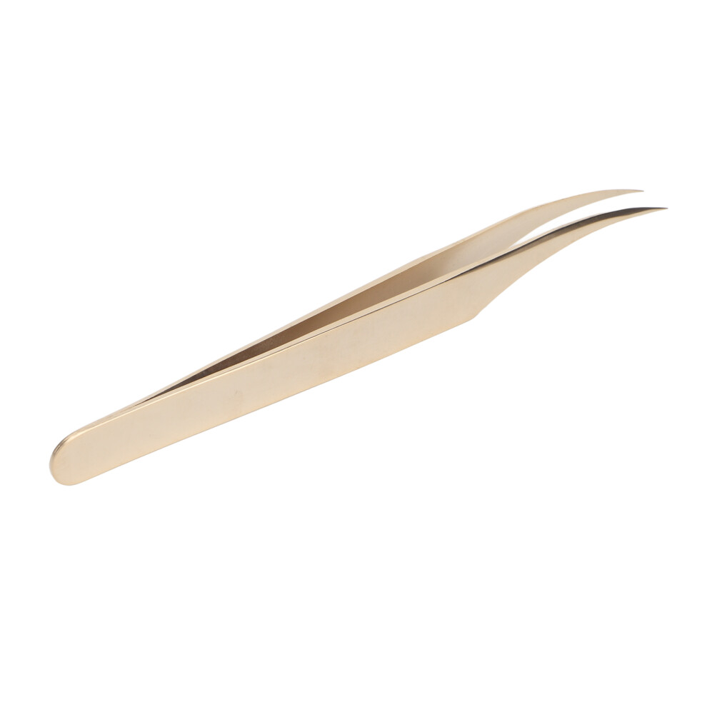 Golden High-Precision Lash Extension Tweezers - Durable Stainless Steel