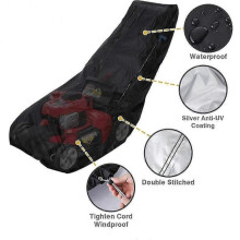 Lawn Mower Cover, Waterproof Heavy Duty Push Mower Cover, Dust Uv Protection Polyester Cover with Secured String