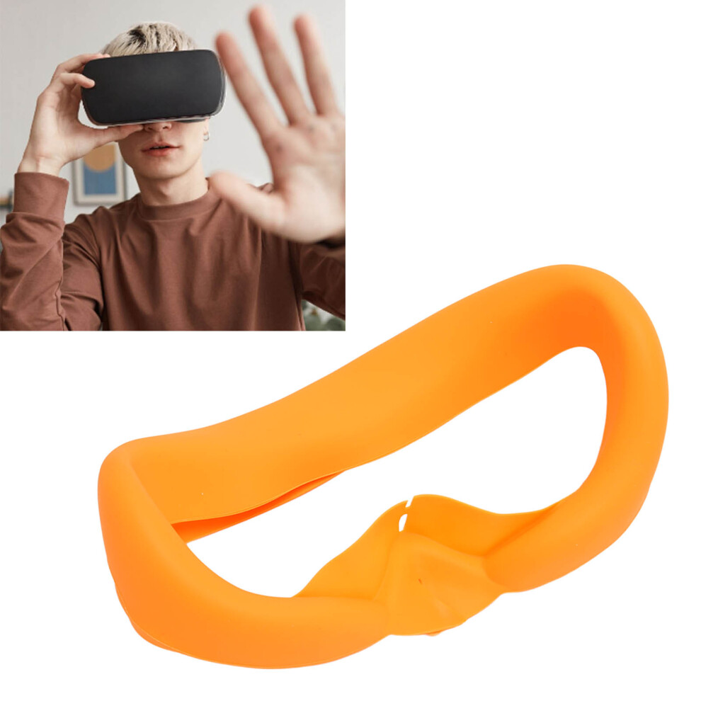 Waterproof Silicone Face Cover For Pico 4 Vr Glasses, Soft & Washable, Orange 7661339333455
