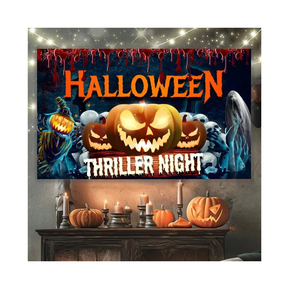 (LISA002-20a, 270x180cm) Haunted Halloween Party Decoration Photo Studio Background Pumpkin Gloomy Castle Backdrop House Decoration Backdrop-image-OPC-PJJ5F82-NEW