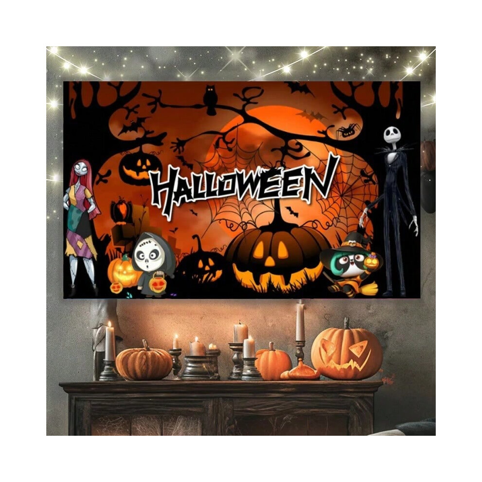 (LISA002-14a, 270x180cm) Haunted Halloween Party Decoration Photo Studio Background Pumpkin Gloomy Castle Backdrop House Decoration Backdrop-image-OPC-PJJ5F9P-NEW