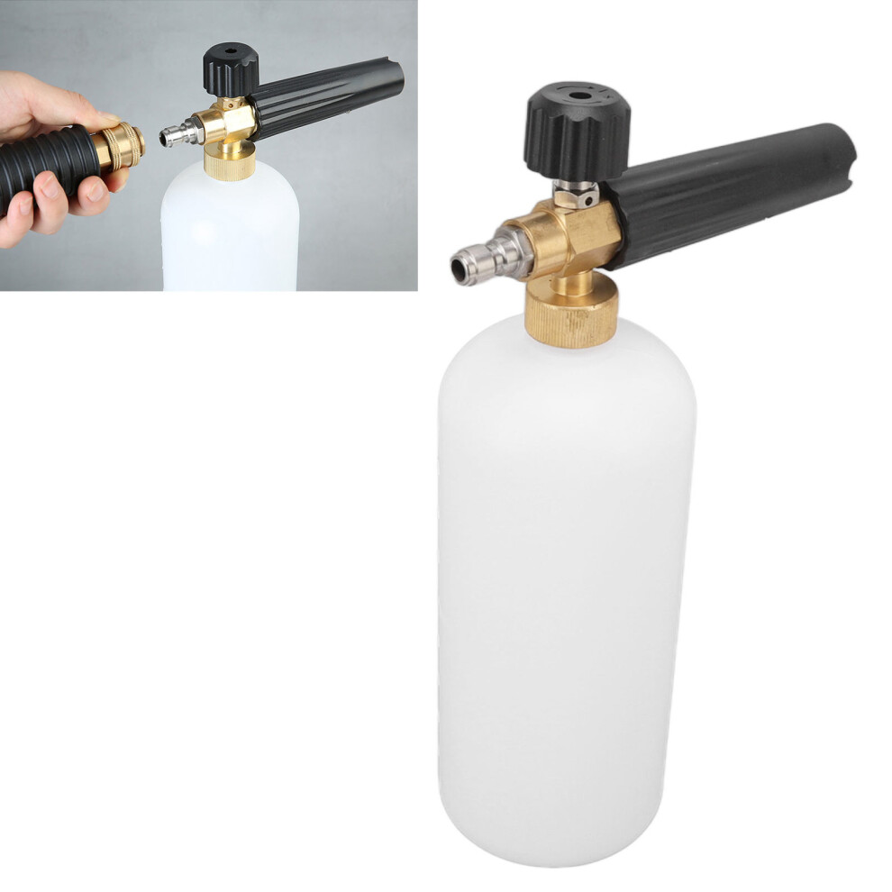 1L Car Wash Foam Spray Bottle With Copper Foam Lance & G1/4 Connector 7671339340049