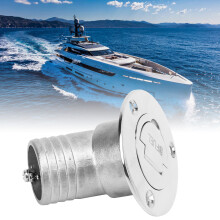 Kraftstoff-Füllstutzen fürs Deck 45 Edelstahl 316 38mm Klappdeckel schlüssellose Kappe
