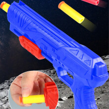 Kids 3-in-1 Shooting & Gliding Airplane Toy - Blue Plastic Indoor Outdoor
